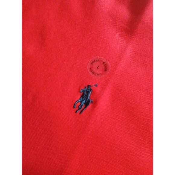 NEW Polo Ralph Lauren Men's Classic-Fit Mesh Polo Shirt Size L Red/Navy Logo - Picture 7 of 10